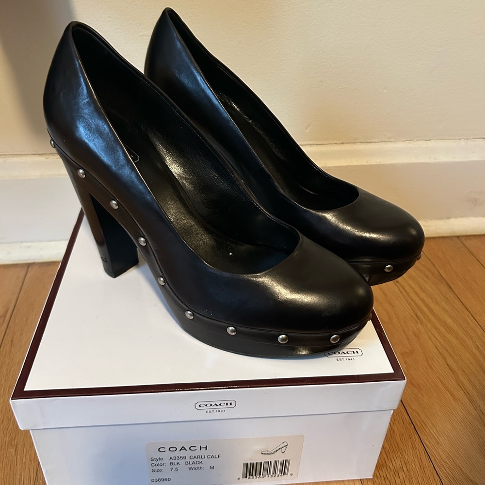 Coach Black Studded Women's Heels